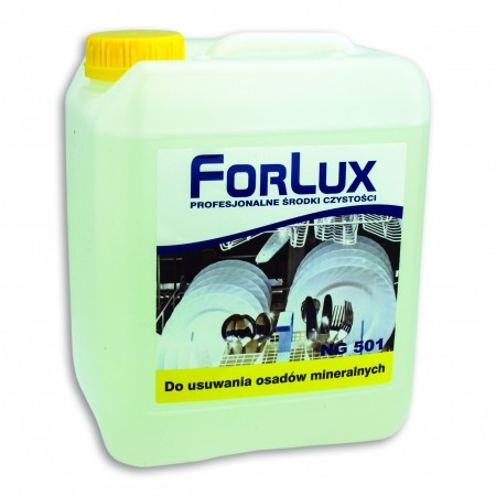 Profesjonalny środek do usuwania osadów mineralnych w zmywarkach, bemarach 5L FORLUX NG501